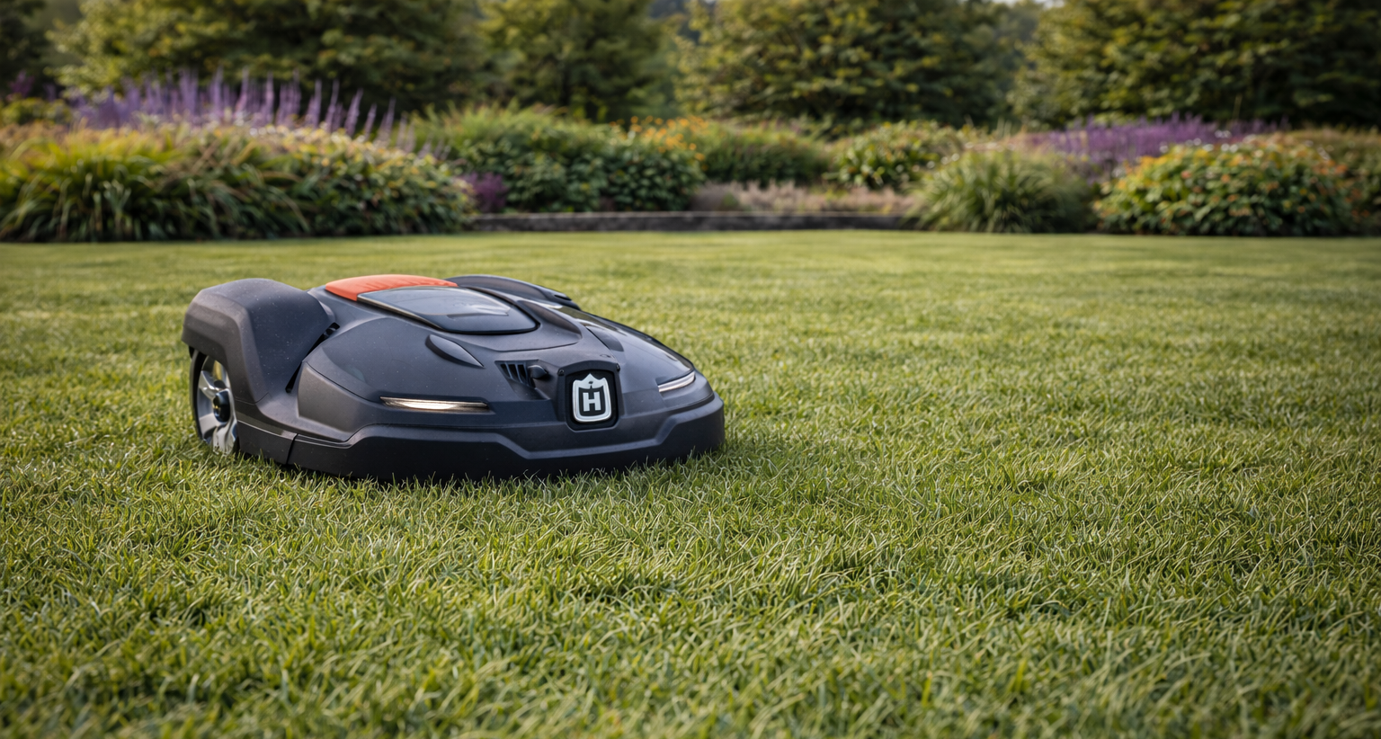 Rasenmähen mit Automower Mähroboter