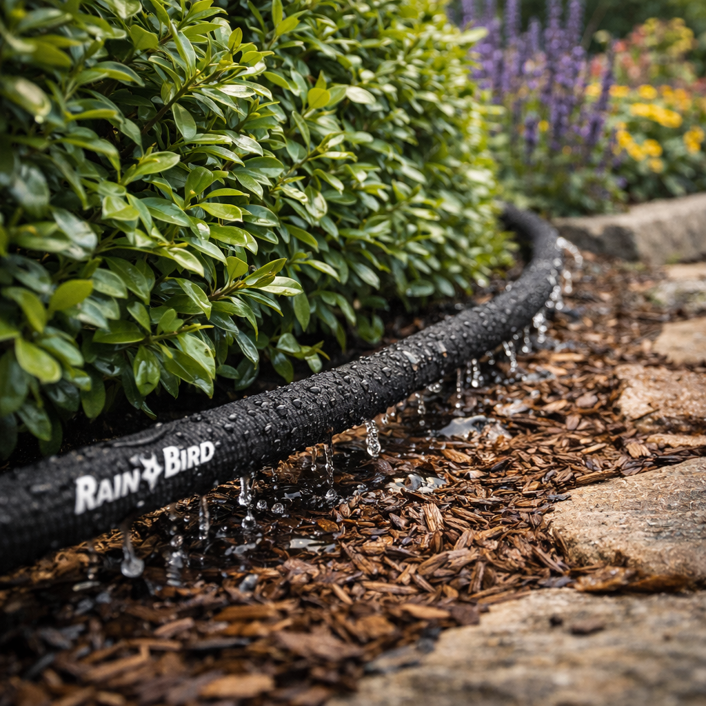 Tropfschlauch Tropfbewässerung Hecken Beet